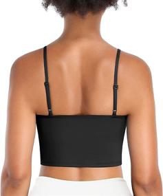 img 4 attached to 🏋️ Lushforest Women's Yoga Sports Bra - Longline Tank Top with Removable Pads for Workout Fitness, Gym, Yoga, Running, and Camisole Shirts