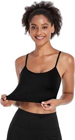 img 1 attached to 🏋️ Lushforest Women's Yoga Sports Bra - Longline Tank Top with Removable Pads for Workout Fitness, Gym, Yoga, Running, and Camisole Shirts