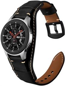 img 2 attached to 📿 Genuine Leather Watch Band for Samsung Galaxy Watch 3 45mm, Galaxy Watch 46mm, Gear S3, Fossil Q Explorist, and Other Standard 22mm Lug Width Watches - Balerion Cuff