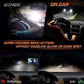 img 2 attached to 🚗 DR.CAR H11 9005 LED Headlight Bulbs Combo, 300% Bright Headlights High/Low Beam, Wireless All-in-One Conversion Kit, 6000K Cool White - Pack of 4