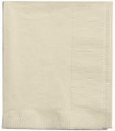 🍽️ 2-ply ivory paper dinner napkins - pack of 50 by creative converting, touch of color logo