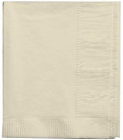 img 1 attached to 🍽️ 2-Ply Ivory Paper Dinner Napkins - Pack of 50 by Creative Converting, Touch of Color