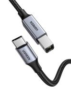 🔌 ugreen кабель usb c к usb b 2.0 для принтера - оплетенный кабель для принтеров и сканеров epson, macbook pro, hp, canon, brother, samsung и др. (3 фута) логотип