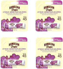 img 3 attached to 🏖️ Hawaiian Tropic SPF 45+ Tropical Lip Balm Stick Sunscreen, 0.14 oz (Pack of 4)