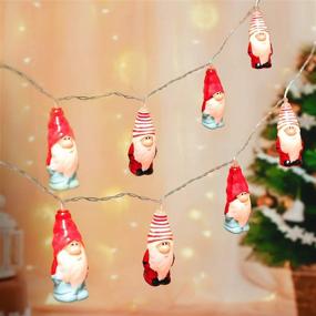 img 4 attached to 🎅 Delicate Style Christmas Gnome LED String Lights: Festive Xmas Gnome Lights for Stunning Christmas Tree Decorations, Parties, and Weddings