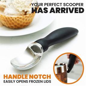 img 1 attached to 🍦 Spring Chef - Premium Stainless Steel Ice Cream Scoop: Ideal Kitchen Tool for Gelato, Sorbet, and Cookie Dough [Black]