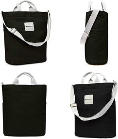 img 3 attached to 👜 Stylish Canvas Crossbody Planner Handbags & Wallets with Zipper Pockets