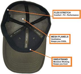 img 2 attached to Condor Flex Mesh Cap with Black Color, Flag & Warrior Patch – Fitted Tactical Operator Hat