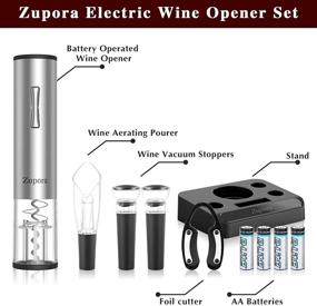 img 3 attached to 🍷 Rechargeable Electric Wine Opener Set - Automatic Corkscrew & Electronic Bottle Opener - Perfect Christmas Gift