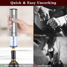 img 2 attached to 🍷 Rechargeable Electric Wine Opener Set - Automatic Corkscrew & Electronic Bottle Opener - Perfect Christmas Gift