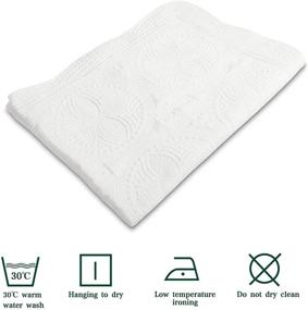 img 2 attached to 👶 Personalized Monogram Lightweight Embossed Scalloped Throw Blanket for Babies - MONOBLANKS Baby Quilt - Suitable for All Seasons (White)