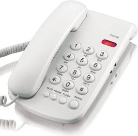 img 2 attached to 📞 KerLiTar K-P041 Basic Corded Phone: Redial & Mute Functions | Landline Telephone (White)