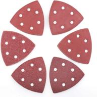 🔸 lotfancy sanding pad for oscillating multitool - 6-hole, 60pcs detail sander sandpaper - assorted grits (40-240) - triangle hook and loop sanding sheets логотип