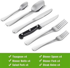 img 3 attached to Silverware 24 Piece Stainless Flatware Dishwasher