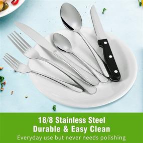 img 2 attached to Silverware 24 Piece Stainless Flatware Dishwasher