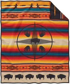 img 1 attached to 👘 Oxford/Big Medicine Pendleton Unisex Jacquard Blanket Robe - Twin Size
