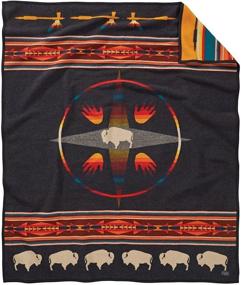 img 2 attached to 👘 Oxford/Big Medicine Pendleton Unisex Jacquard Blanket Robe - Twin Size
