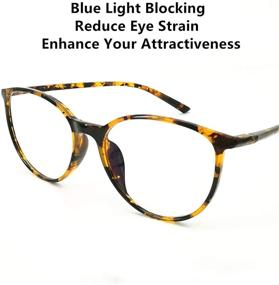 img 3 attached to Reading Glasses Light Blocking Tortoise Vision Care