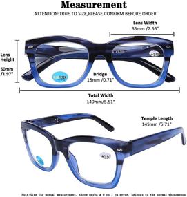 img 1 attached to 👓 Blue Light Blocking Reading Glasses: Stylish Anti Glare Computer Readers with Oversized Frames for Men and Women, 1.5 Power