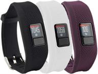 📣 soft silicone adjustable replacement wristbands for garmin vivofit 3/jr/jr2 - compatible bands logo