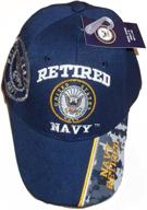 🎩 usa retired navy baseball hat - blue ball cap for us veterans with embroidered styling logo