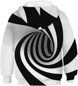 img 1 attached to LANYU Children Sweatshirts Pullover Black White