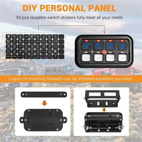 img 1 attached to 8 Gang Switch Panel Electronic Relay System - Universal Light Bar Switch Panel for Trucks, Cars, Offroad, UTV, Caravans - Automatic Dimmable, Waterproof, Blue Backlight