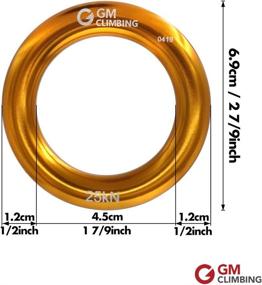 img 3 attached to 🧗 Ultimate Rock Climbing Accessory: GM CLIMBING Rappel Ring 25kN for Arborist Rescue, Slackline, and Hammock Pack