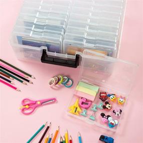 img 1 attached to 📸 Photo Case Storage Craft Keeper: Streamlined Organization, Secure Storage, and Easy Transport