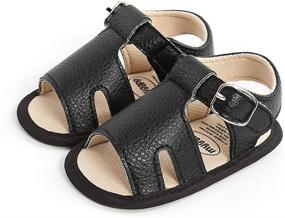 img 4 attached to 👟 Ultimate Lightweight Anti-Slip Boys' Outdoor Sandals: The Perfect Prewalker Shoes in Sandals