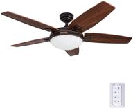 honeywell carmel 48-inch ceiling 🔅 fan: remote control, reversible blades, bronze finish логотип