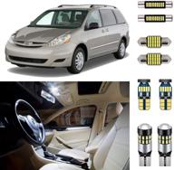 autogine 17 piece white led interior lights kit for toyota sienna 2004-2010 | super bright 6000k interior light bulbs package + install tool logo