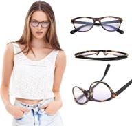 👓 protect your eyes with leaead reading glasses featuring bluerase lens - cat eye anti-blue light glasses for women logo