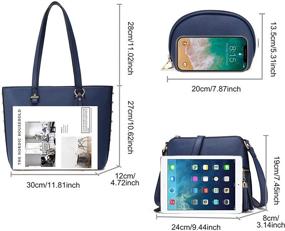 img 2 attached to Stylish JOSEKO Shoulder Bag Handbags for Women - 3pcs Fashion Tote Bags, Satchel Purse Set, and Hobo Bag Combo