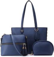 stylish joseko shoulder bag handbags for women - 3pcs fashion tote bags, satchel purse set, and hobo bag combo logo