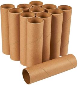 img 4 attached to Versatile Brown Cardboard Tubes for Craft Projects: DIY Craft Paper Roll (1.6 x 5.9 in, 12 Pk)