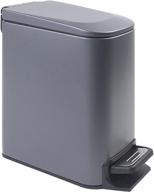 🚮 linan gray bathroom trash can: stylish 1.6 gallon step bin with removable inner basket and lid – perfect for bathroom, powder room, bedroom logo