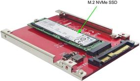 img 2 attached to 🔌 Ableconn IU2-M2132 M.2 to U.2 Adapter - Convert M.2 NVMe SSD to 2.5" U.2 Drive