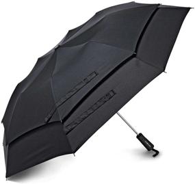img 4 attached to Samsonite Luggage Windguard Umbrella Black Umbrellas