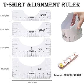 img 1 attached to 👕 BEITESTAR T-Shirt Ruler Guide: Perfect Vinyl Alignment Tool for Heat Press – 5 Pack Tshirt Ruler for Center Designs, HTV Alignment, DIY Design for All Ages