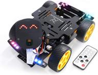 комплект автомобиля freenove 4x4 для esp32-wrover: совместим с arduino, точечные матричные выражения, камера, препятствия, слежение по линии и многое другое! логотип