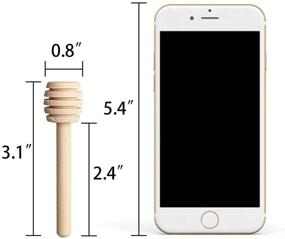 img 2 attached to 🍯 HANSGO Mini Wood Honey Dipper Sticks, Pack of 36, 3 Inch Honeycomb Stirrers & Wands for Honey Jar Dispensing, Drizzling & Wedding Party Favors