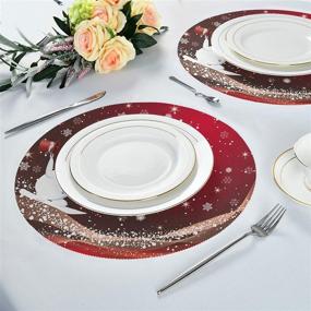 img 1 attached to Christmas Placemats Insulation Non Slip Washable