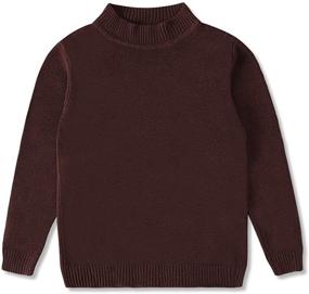 img 4 attached to Toddler Sweater Turtleneck Pullover Winter Boys' Clothing for Sweaters