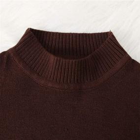 img 2 attached to Toddler Sweater Turtleneck Pullover Winter Boys' Clothing for Sweaters