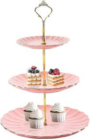 img 4 attached to Ceramic Cupcake Serving Display: Elegant & Practical Stand for Sweet Delights!