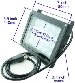 img 1 attached to 🔦 QUANS 110V 20W UV Ultra Violet High Power LED Light for Glue Curing, Blacklight Fishing, and Aquarium, with US Plug