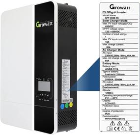 img 1 attached to 🌞 Growatt 3500W МППТ солнечный инвертор - 80A солнечный контроллер - AC220V выход - PV max 450V вход - Работает с или без батареи