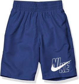 img 3 attached to Nike Boys' Solid Lap 🩲 Volley Short Swim Trunk with Big Logo