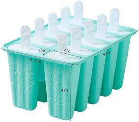 img 3 attached to 🍦 10-Piece Silicone Popsicle Molds Set: BPA-Free, Reusable, and Easy-Release Ice Pop Maker with Recipes, Cleaning Brush, and Funnel